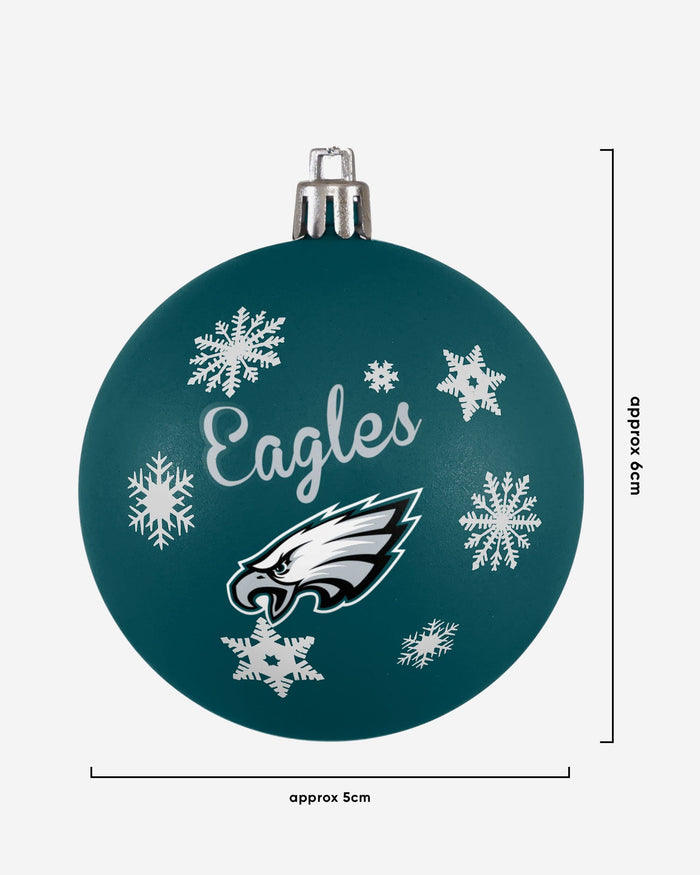 Philadelphia Eagles 5 Pack Shatterproof Ball Ornament Set FOCO - FOCO.com