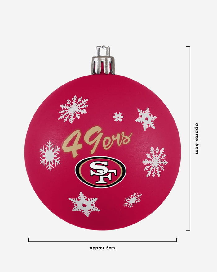 San Francisco 49ers 5 Pack Shatterproof Ball Ornament Set FOCO - FOCO.com