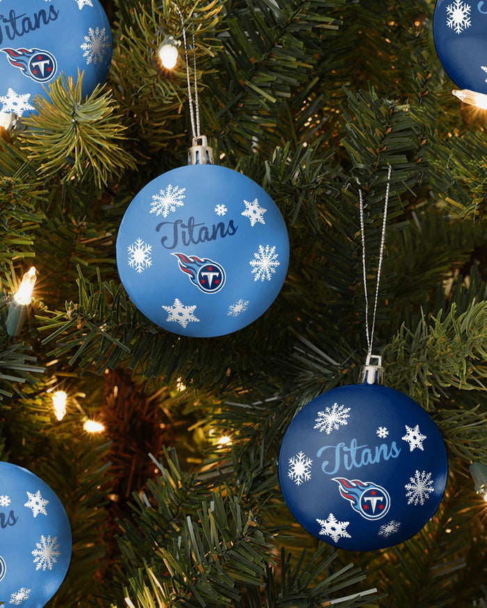 Tennessee Titans 5 Pack Shatterproof Ball Ornament Set FOCO - FOCO.com