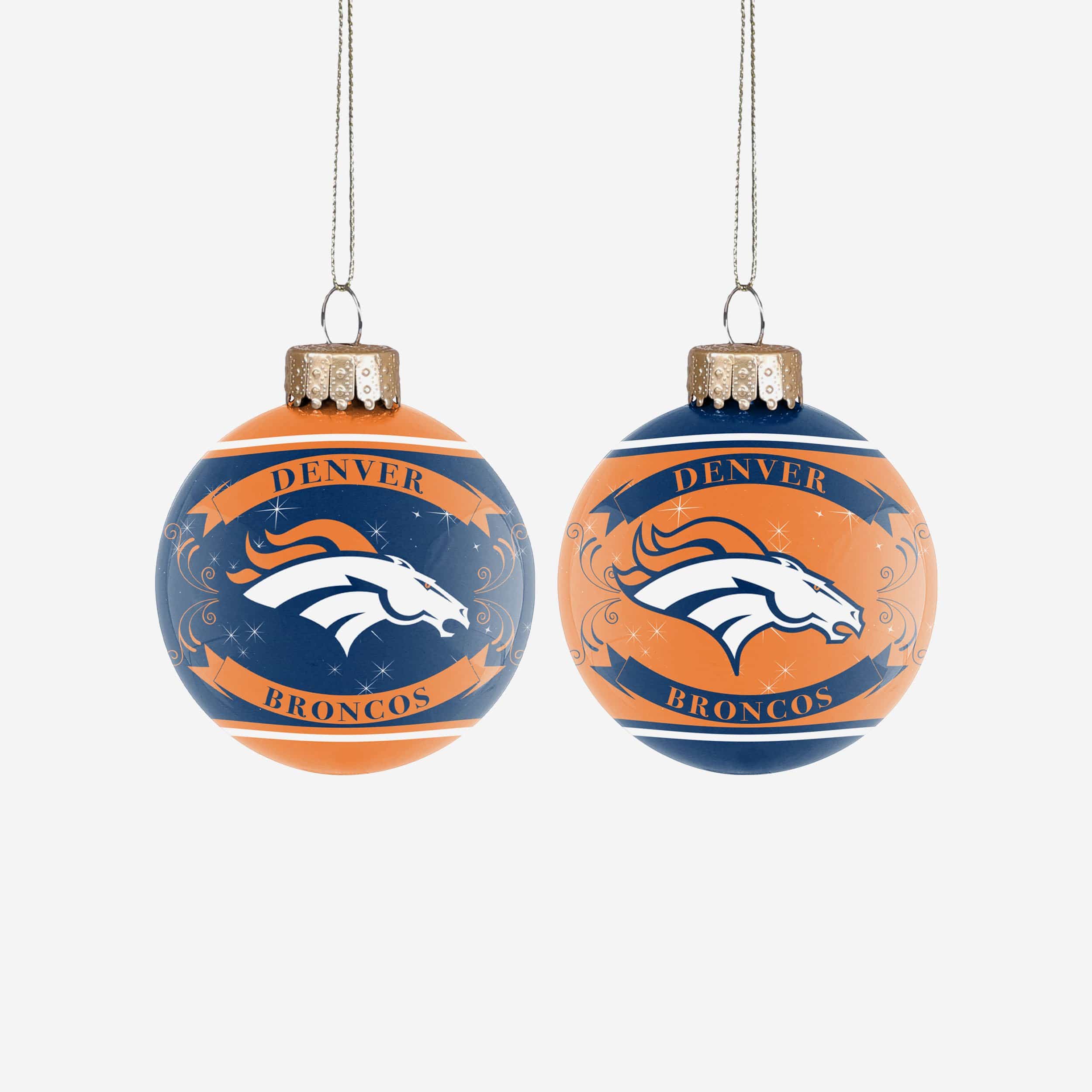 Denver Broncos Two-Piece Ornament Set