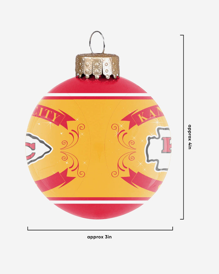 Kansas City Chiefs 2 Pack Ball Ornament Set FOCO - FOCO.com