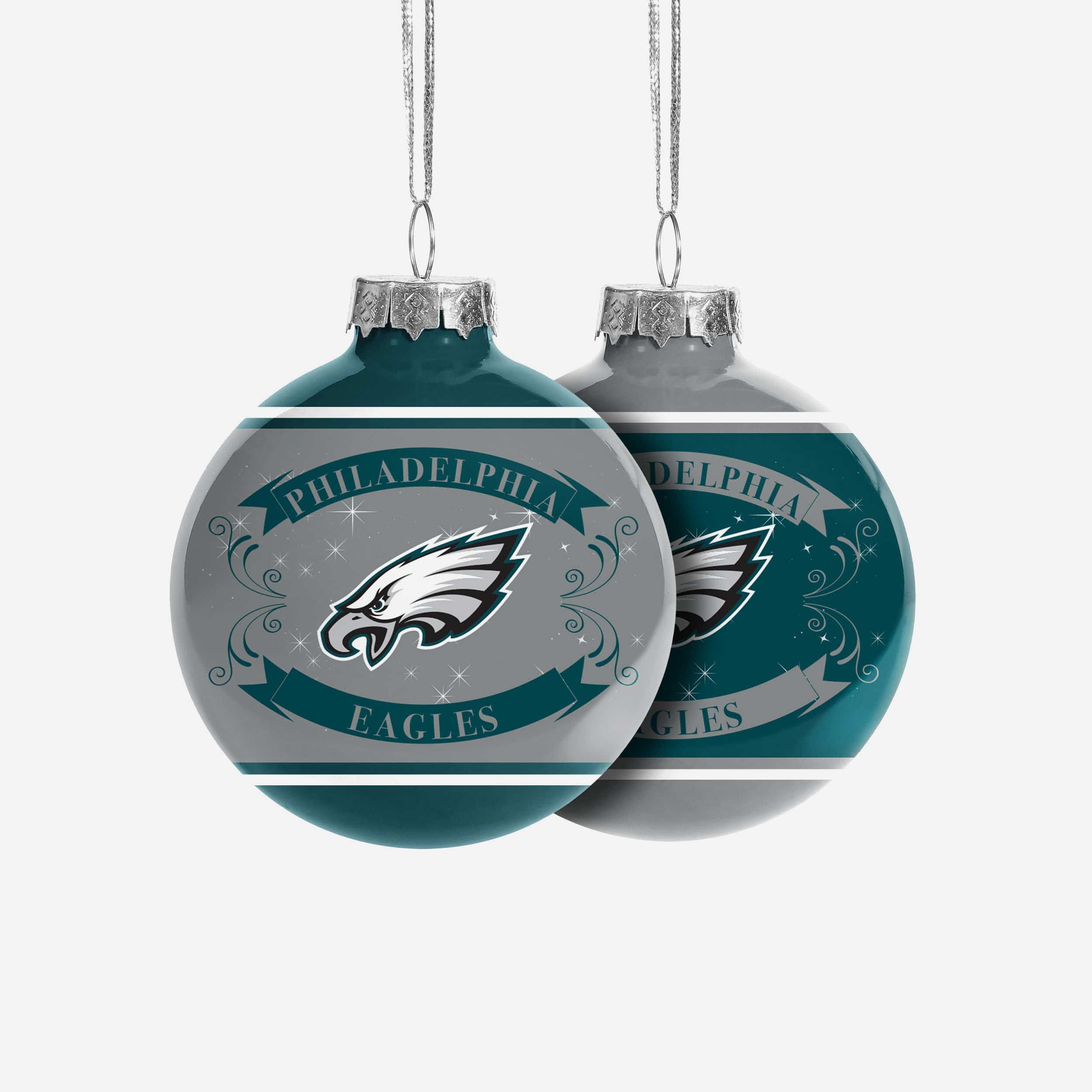 Philadelphia Eagles 12 Pack Ball Ornament Set FOCO