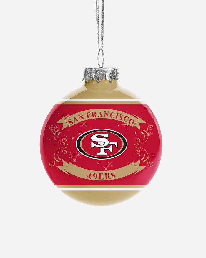 San Francisco 49ers 2 Pack Ball Ornament Set FOCO - FOCO.com