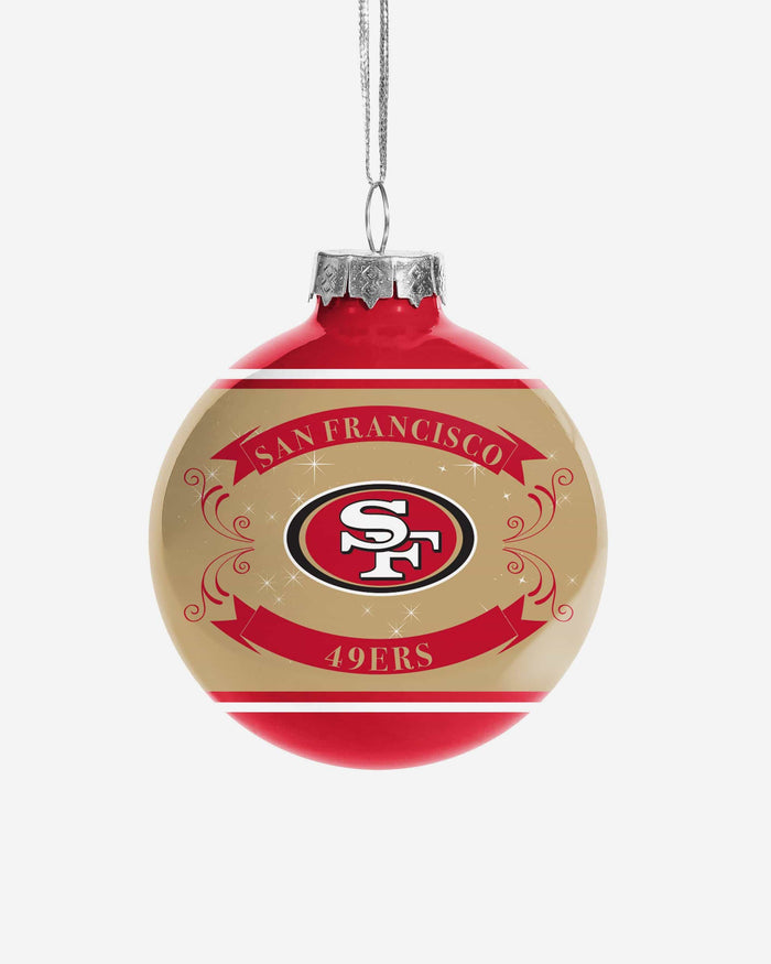 San Francisco 49ers 2 Pack Ball Ornament Set FOCO - FOCO.com