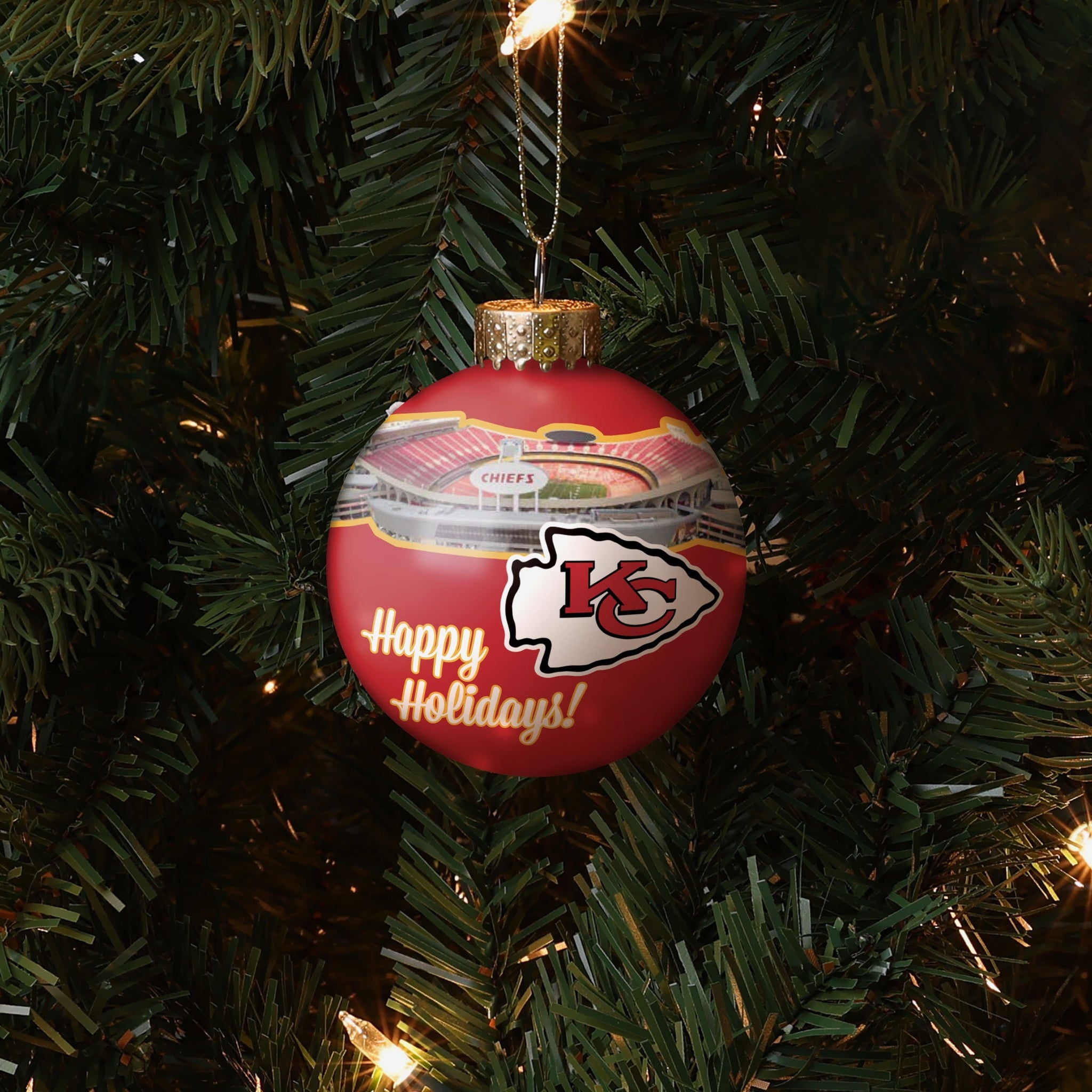 FOCO Kansas City Chiefs Glass Ball Team Ornament