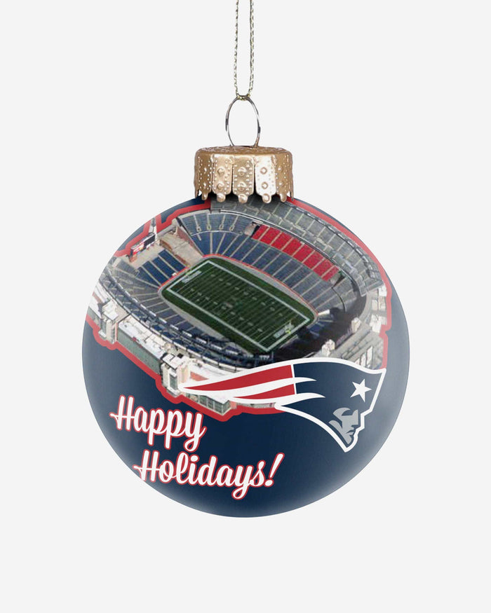 New England Patriots Stadium Print Glass Ball Ornament FOCO - FOCO.com