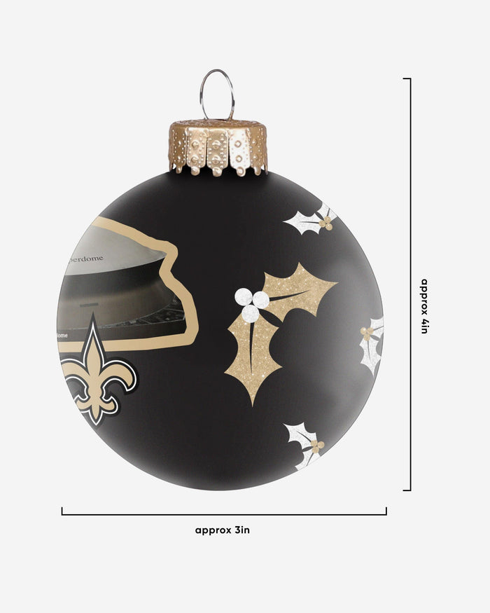 New Orleans Saints Stadium Print Glass Ball Ornament FOCO - FOCO.com