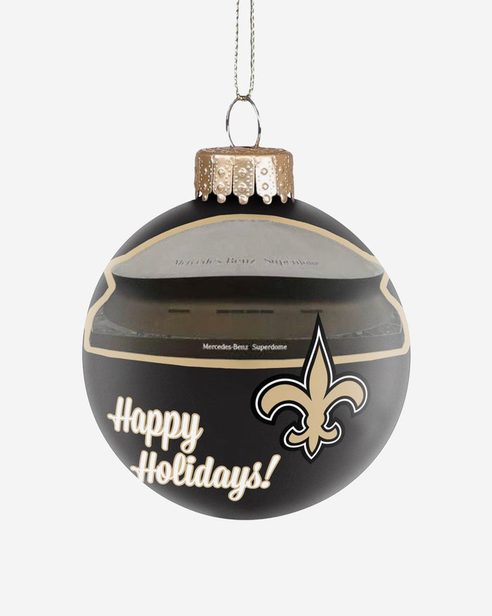 New Orleans Saints Stadium Print Glass Ball Ornament FOCO - FOCO.com