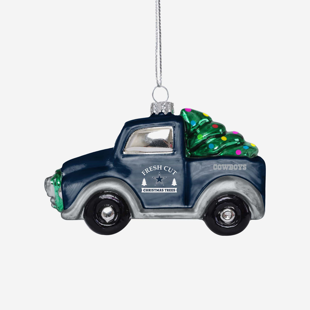 Dallas Cowboys Blown Glass Truck Ornament FOCO - FOCO.com