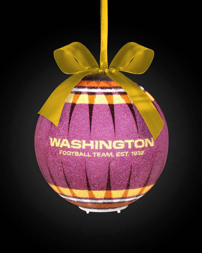 Washington Commanders LED Shatterproof Ball Ornament FOCO - FOCO.com