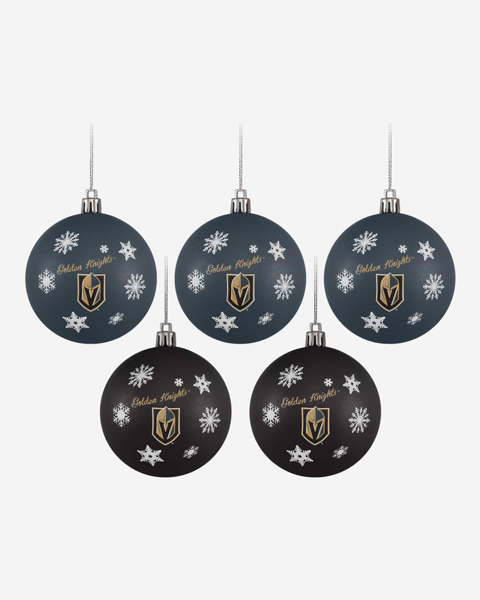 Vegas Golden Knights 5 Pack Shatterproof Ball Ornament Set FOCO - FOCO.com