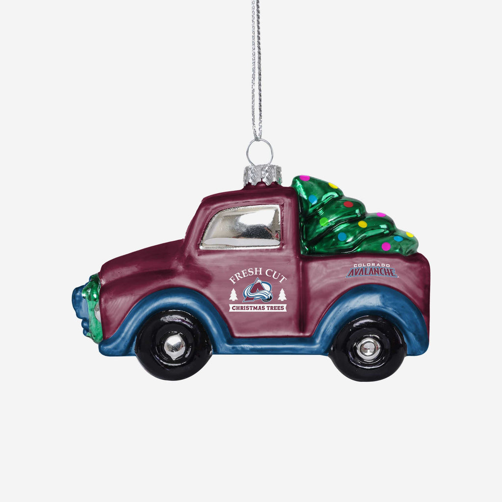 Colorado Avalanche Blown Glass Truck Ornament FOCO - FOCO.com