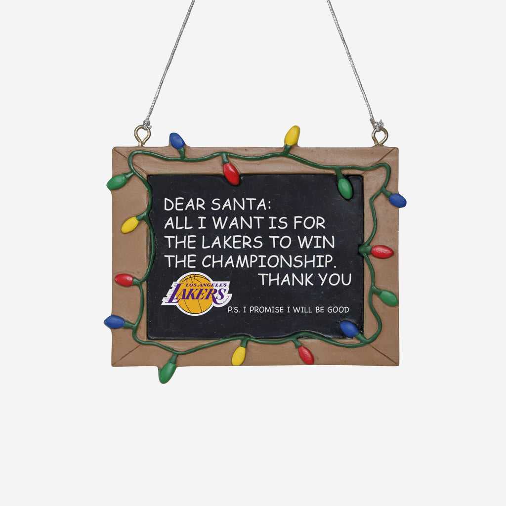Los Angeles Lakers Chalkboard Sign Ornament FOCO - FOCO.com