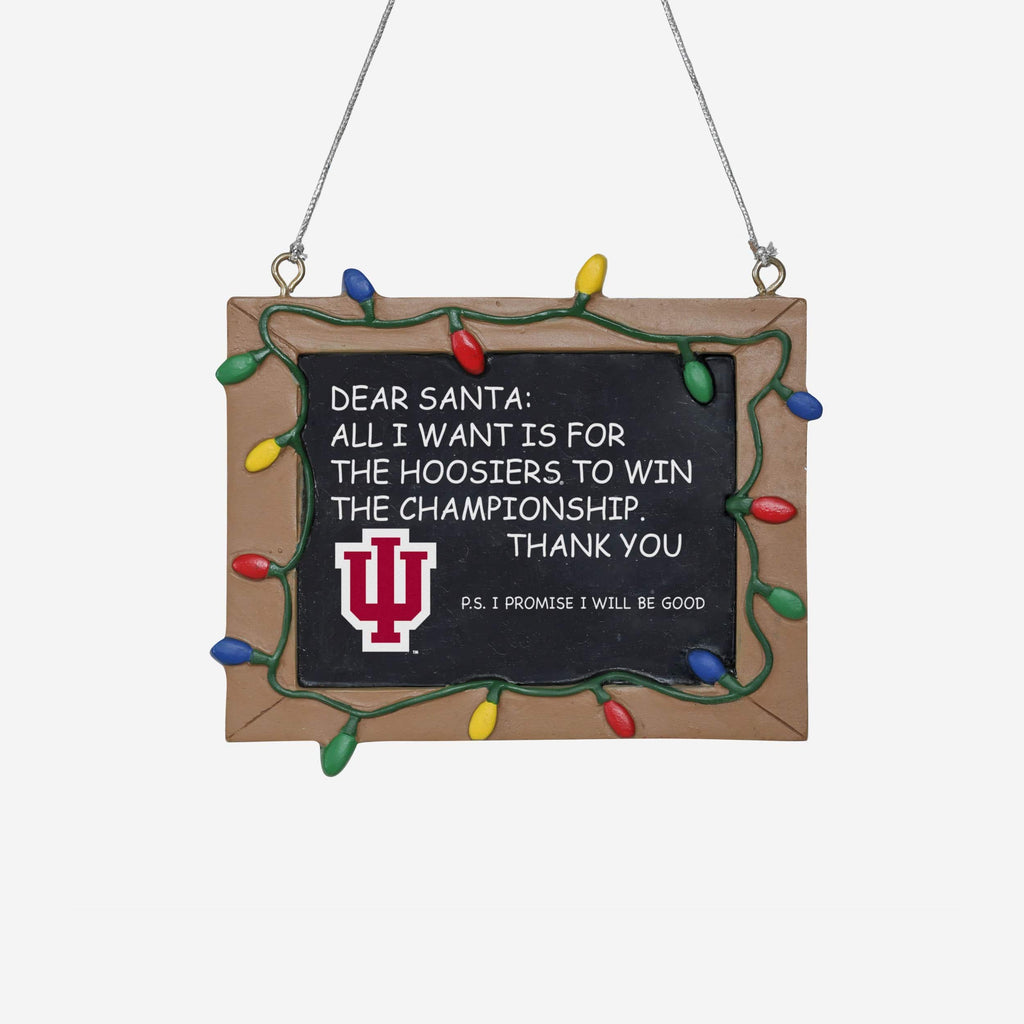 Indiana Hoosiers Resin Chalkboard Sign Ornament FOCO - FOCO.com