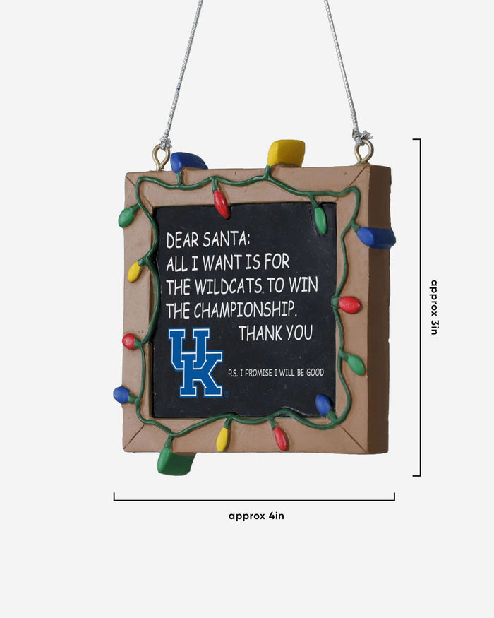 Kentucky Wildcats Chalkboard Sign Ornament FOCO - FOCO.com