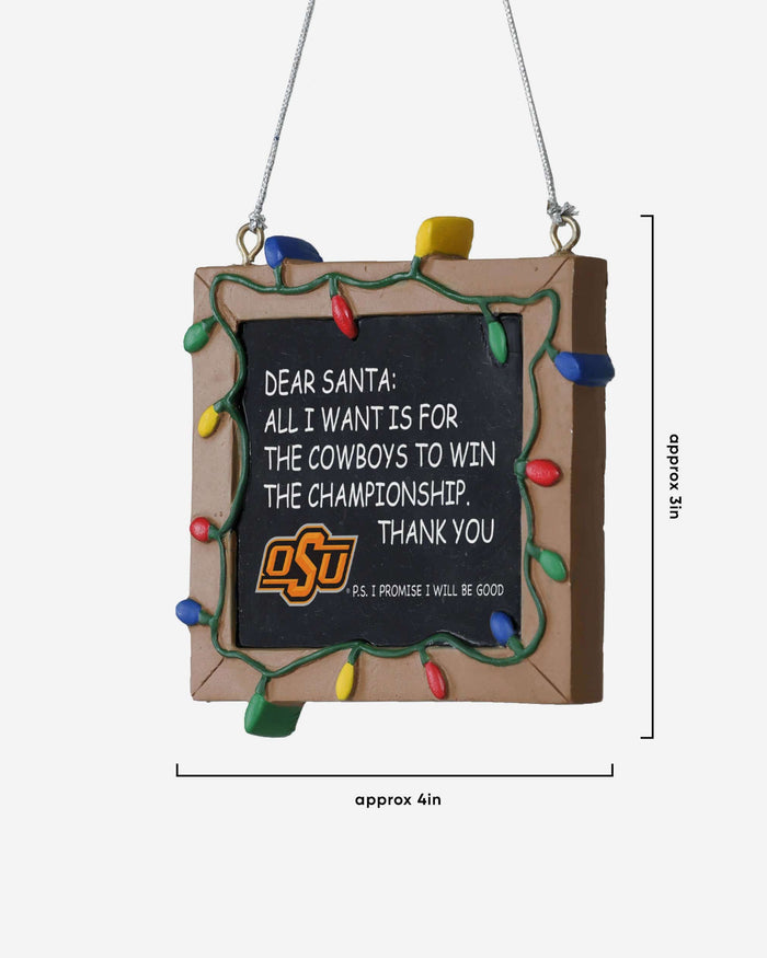 Oklahoma State Cowboys Chalkboard Sign Ornament FOCO - FOCO.com