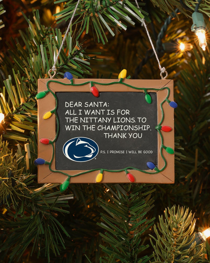 Penn State Nittany Lions Resin Chalkboard Sign Ornament FOCO - FOCO.com