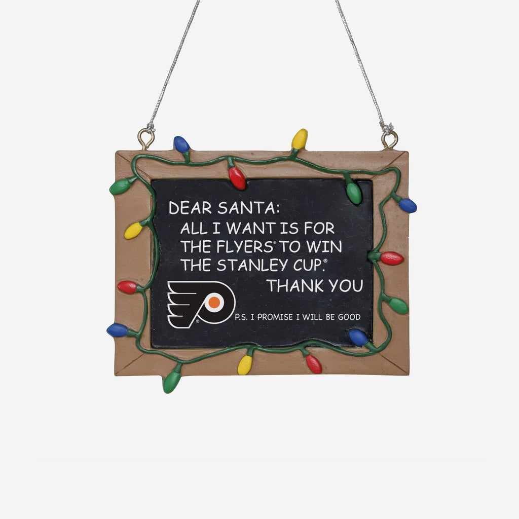 Philadelphia Flyers Resin Chalkboard Sign Ornament FOCO - FOCO.com