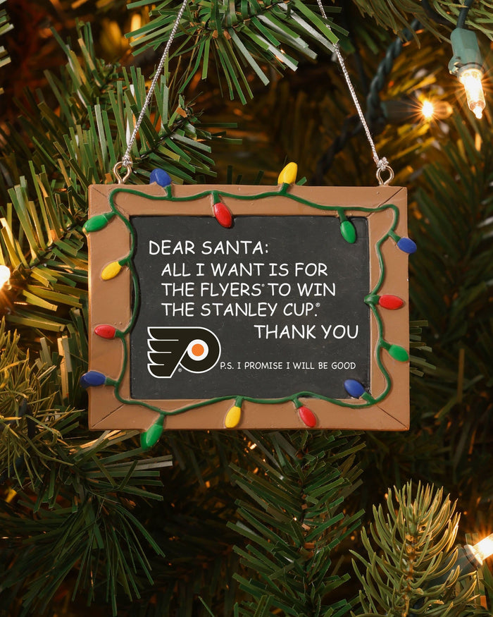 Philadelphia Flyers Resin Chalkboard Sign Ornament FOCO - FOCO.com