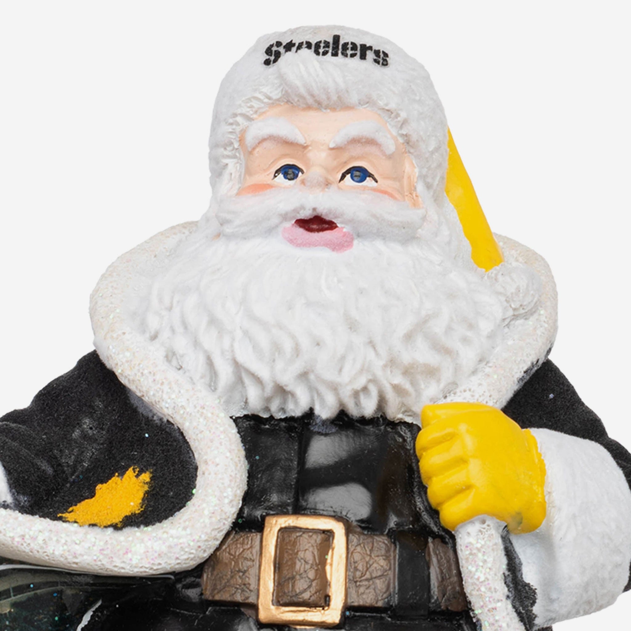 Pittsburgh Steelers Santa with Dog Figurine