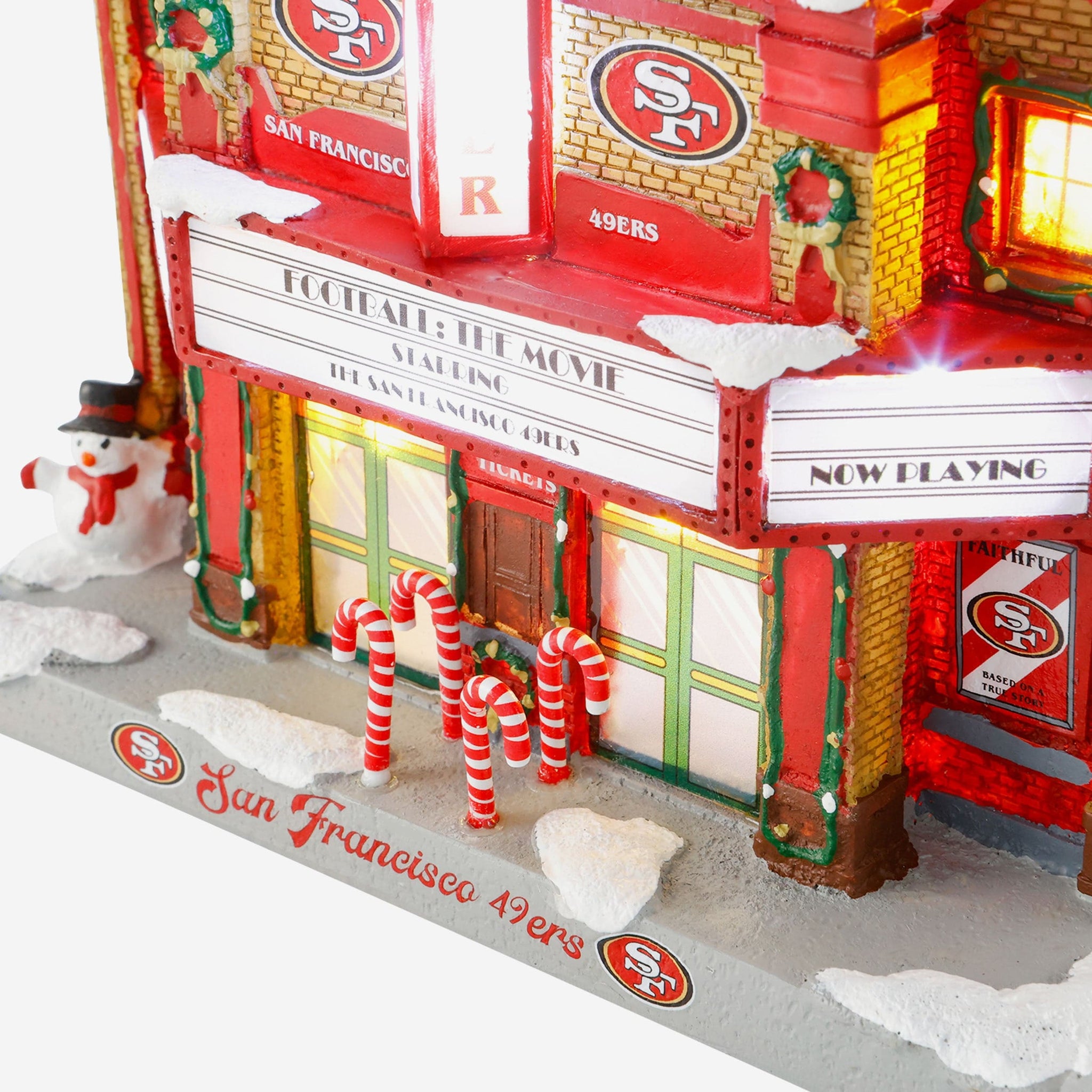 NFL, Holiday, San Francisco 49ers Light Up Christmas Wreath