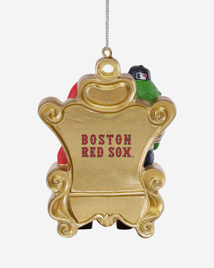 Wally the Green Monster Boston Red Sox Mascot On Santa's Lap Ornament Foco - FOCO.com