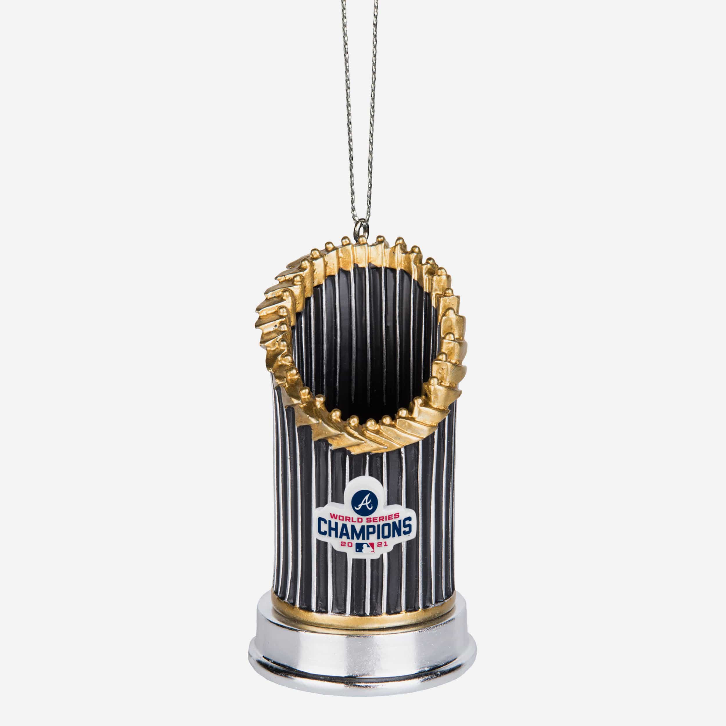 Atlanta Braves 2021 World Series Champions Mascot With Trophy Ornament FOCO