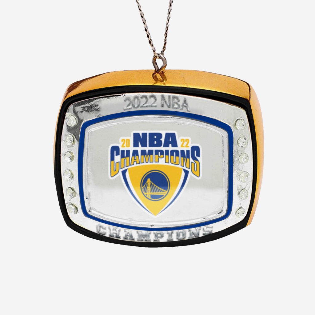 Golden State Warriors 2022 NBA Champions Ring Ornament FOCO - FOCO.com