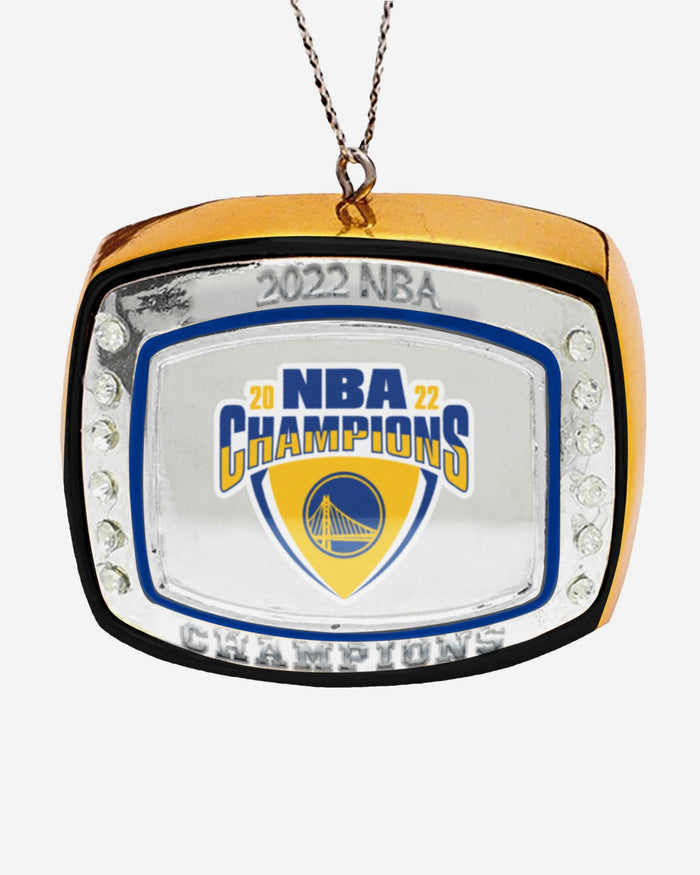 Golden State Warriors 2022 NBA Champions Ring Ornament FOCO - FOCO.com