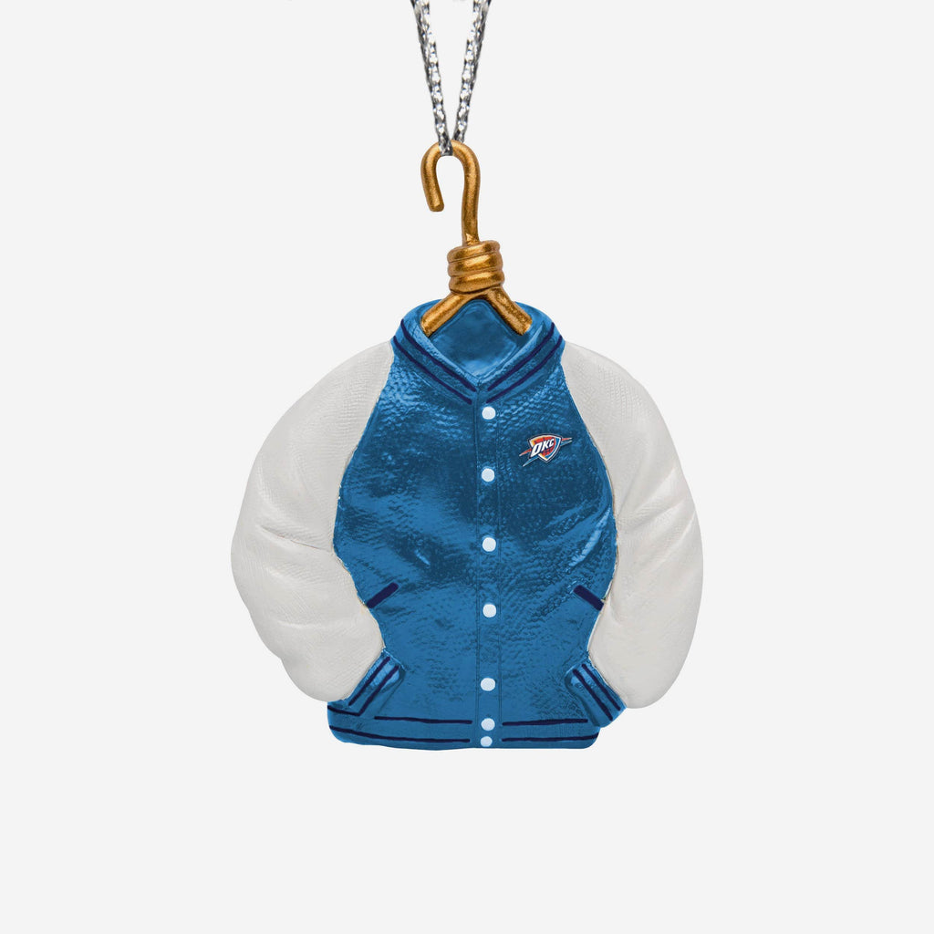 Oklahoma City Thunder Varsity Jacket Ornament FOCO - FOCO.com