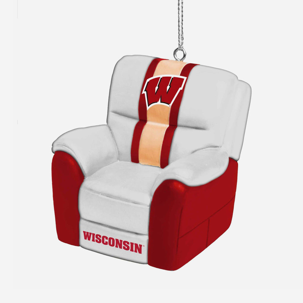 Wisconsin Badgers Reclining Chair Ornament FOCO - FOCO.com