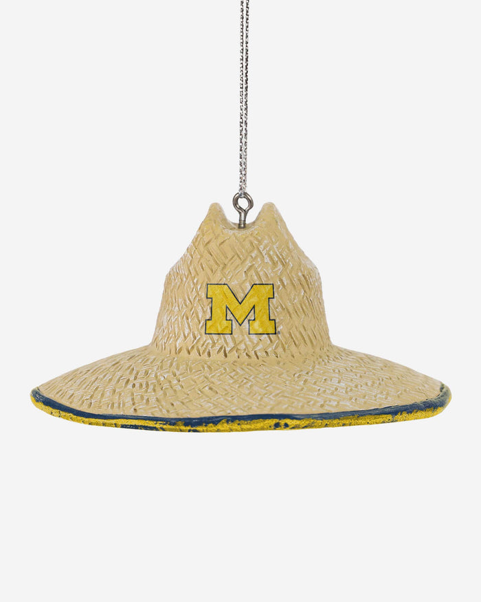 Michigan Wolverines Straw Hat Ornament FOCO - FOCO.com