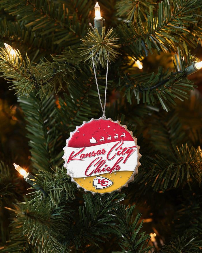 Kansas City Chiefs Bottlecap Sign Ornament FOCO - FOCO.com