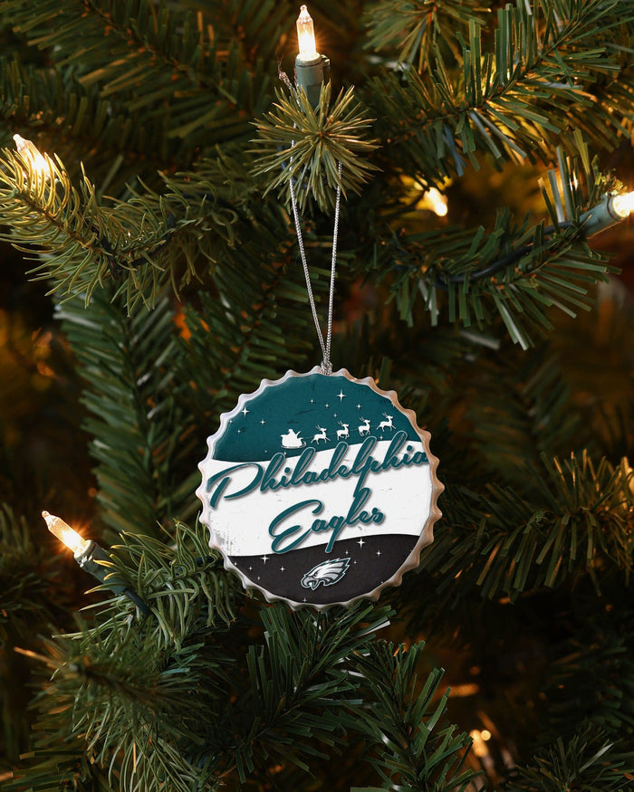 Philadelphia Eagles Bottlecap Sign Ornament FOCO - FOCO.com