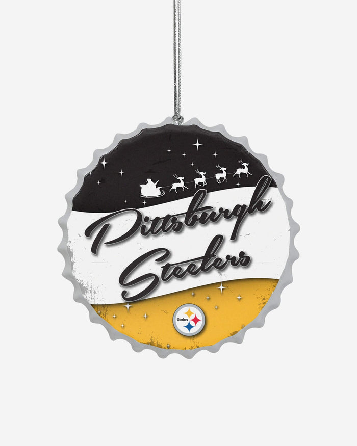 Pittsburgh Steelers Bottlecap Sign Ornament FOCO - FOCO.com