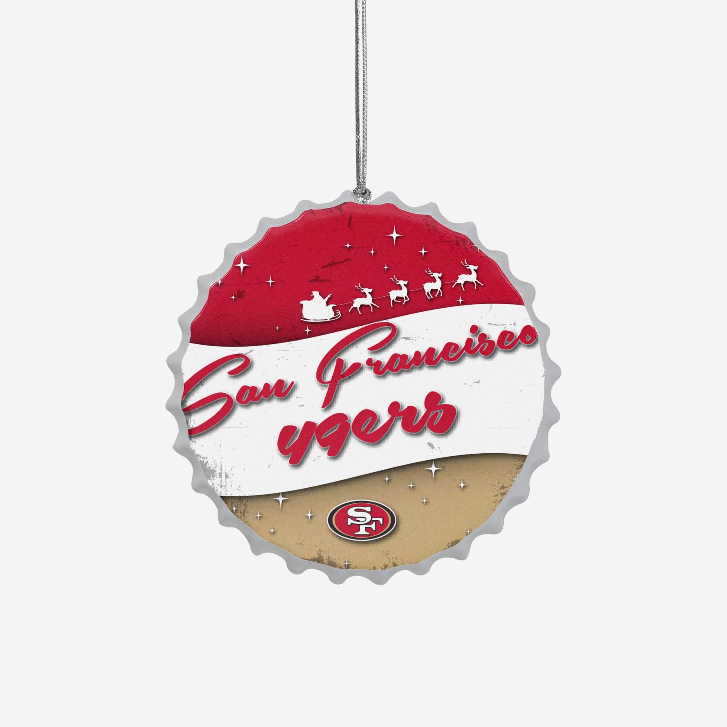 FOCO San Francisco 49ers NFL Retro Bottle Cap Wall Sign