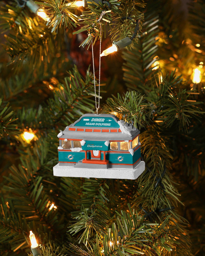 Miami Dolphins Light Up Diner Ornament FOCO - FOCO.com