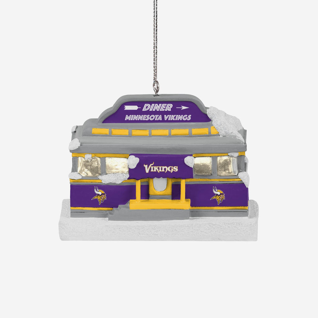 Minnesota Vikings Light Up Diner Ornament FOCO - FOCO.com