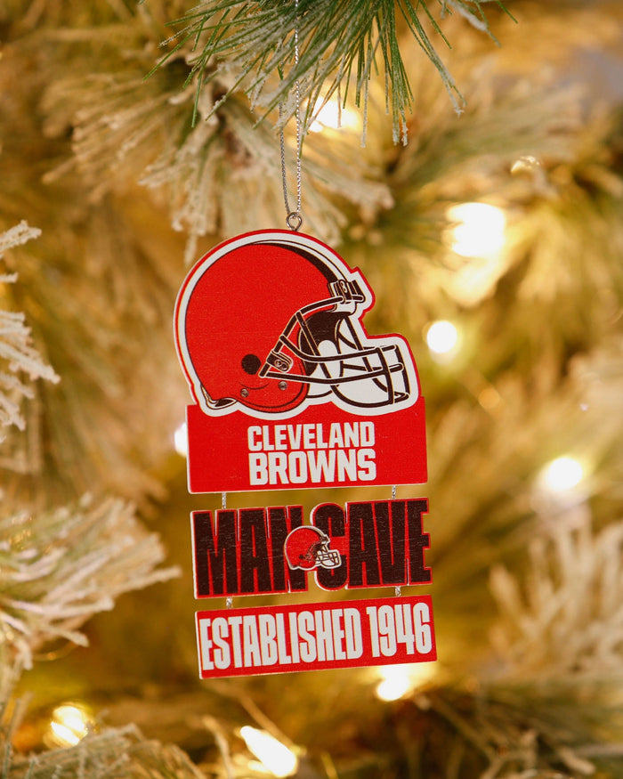 Cleveland Browns Mancave Sign Ornament FOCO - FOCO.com