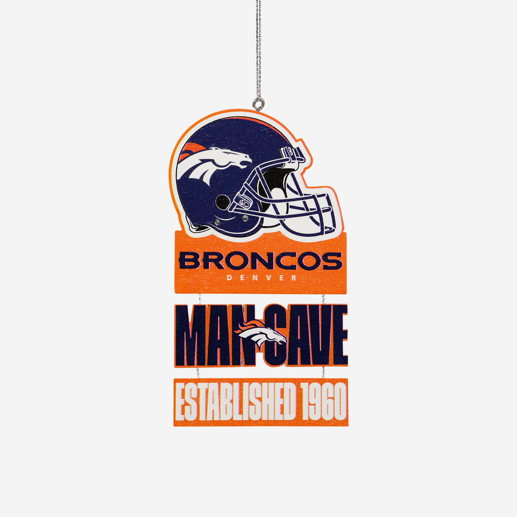 Denver Broncos Mancave Sign Ornament FOCO - FOCO.com