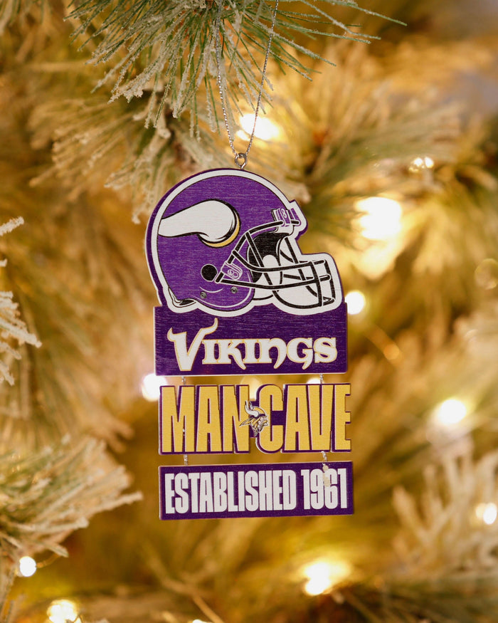 Minnesota Vikings Mancave Sign Ornament FOCO - FOCO.com