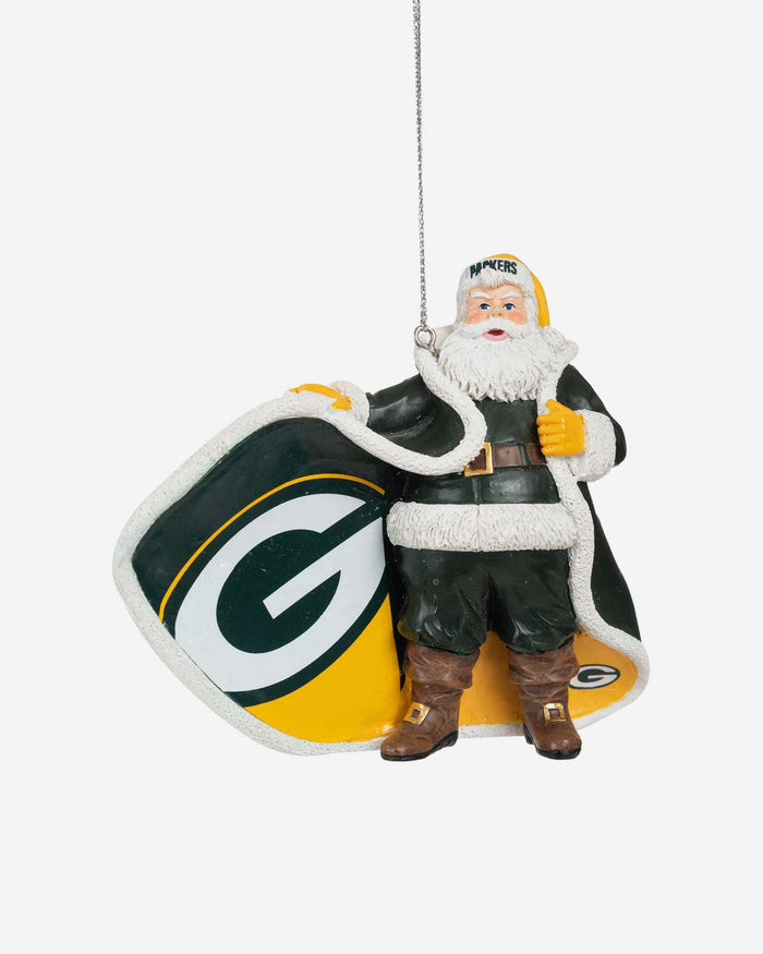 Green Bay Packers Photoprint Santa Ornament FOCO - FOCO.com