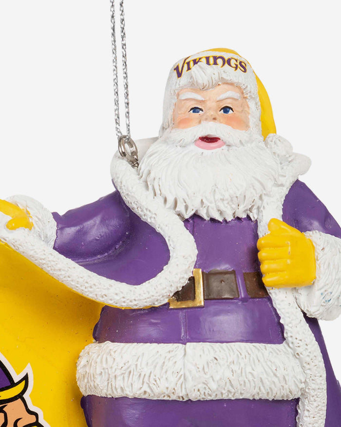 Minnesota Vikings Photoprint Santa Ornament FOCO - FOCO.com