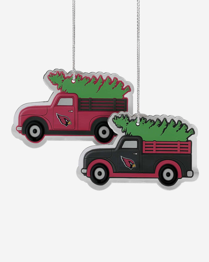 Arizona Cardinals 2 Pack Flat Metal Truck Ornaments FOCO - FOCO.com