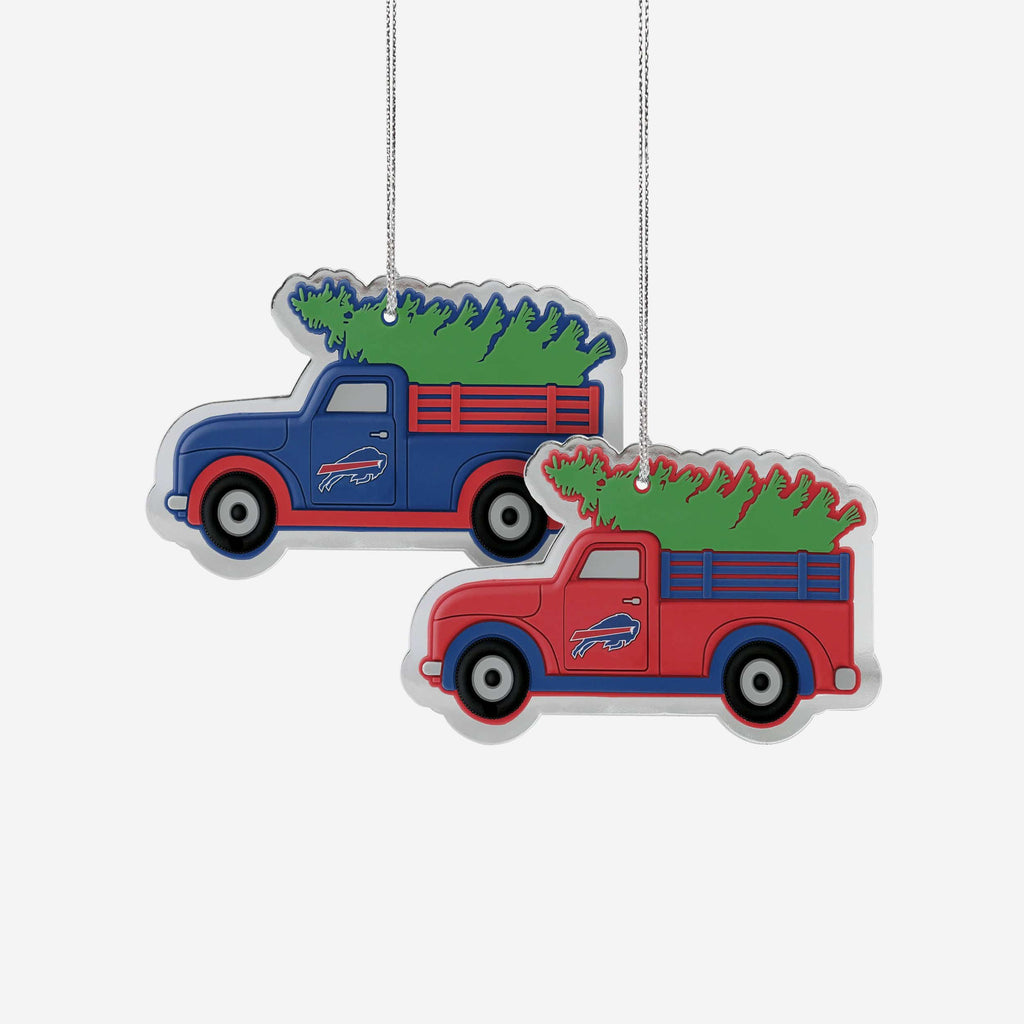 Buffalo Bills 2 Pack Flat Metal Truck Ornaments FOCO - FOCO.com