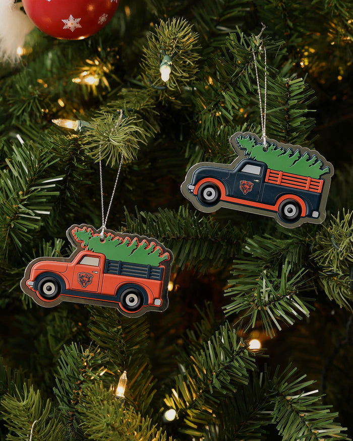 Chicago Bears 2 Pack Flat Metal Truck Ornaments FOCO - FOCO.com