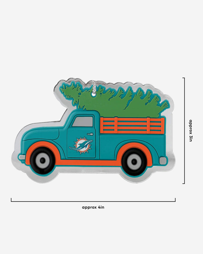 Miami Dolphins 2 Pack Flat Metal Truck Ornaments FOCO - FOCO.com