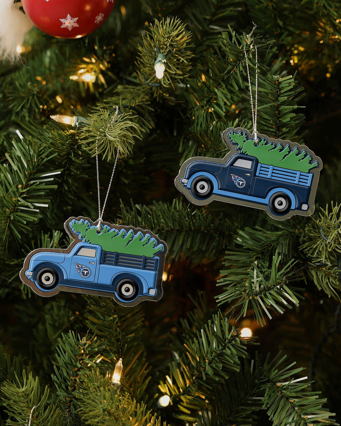 Tennessee Titans 2 Pack Flat Metal Truck Ornaments FOCO - FOCO.com