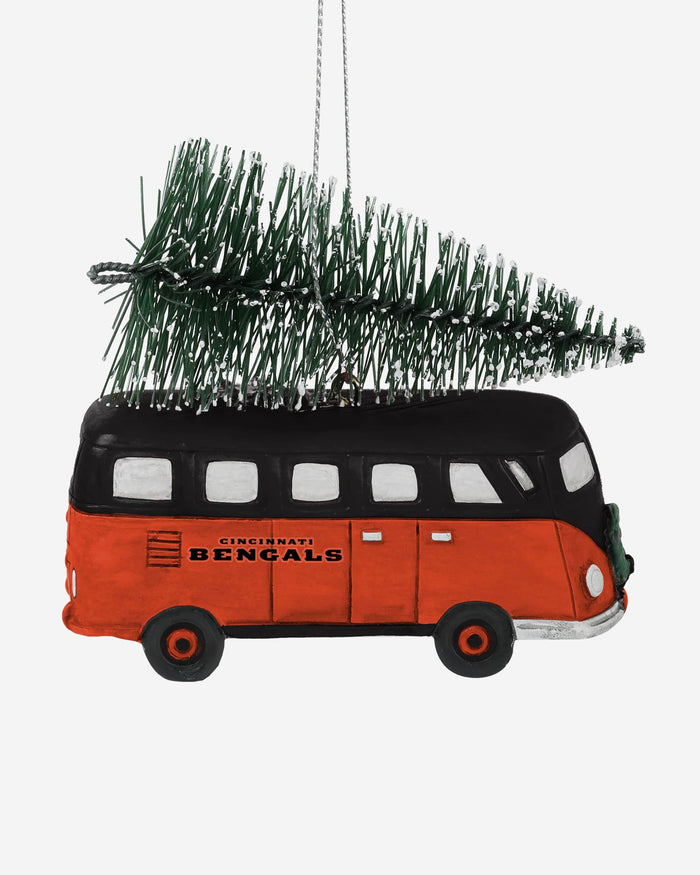 Cincinnati Bengals Retro Bus With Tree Ornament Foco - FOCO.com