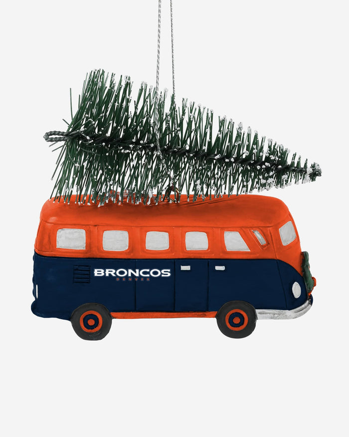 Denver Broncos Retro Bus With Tree Ornament Foco - FOCO.com